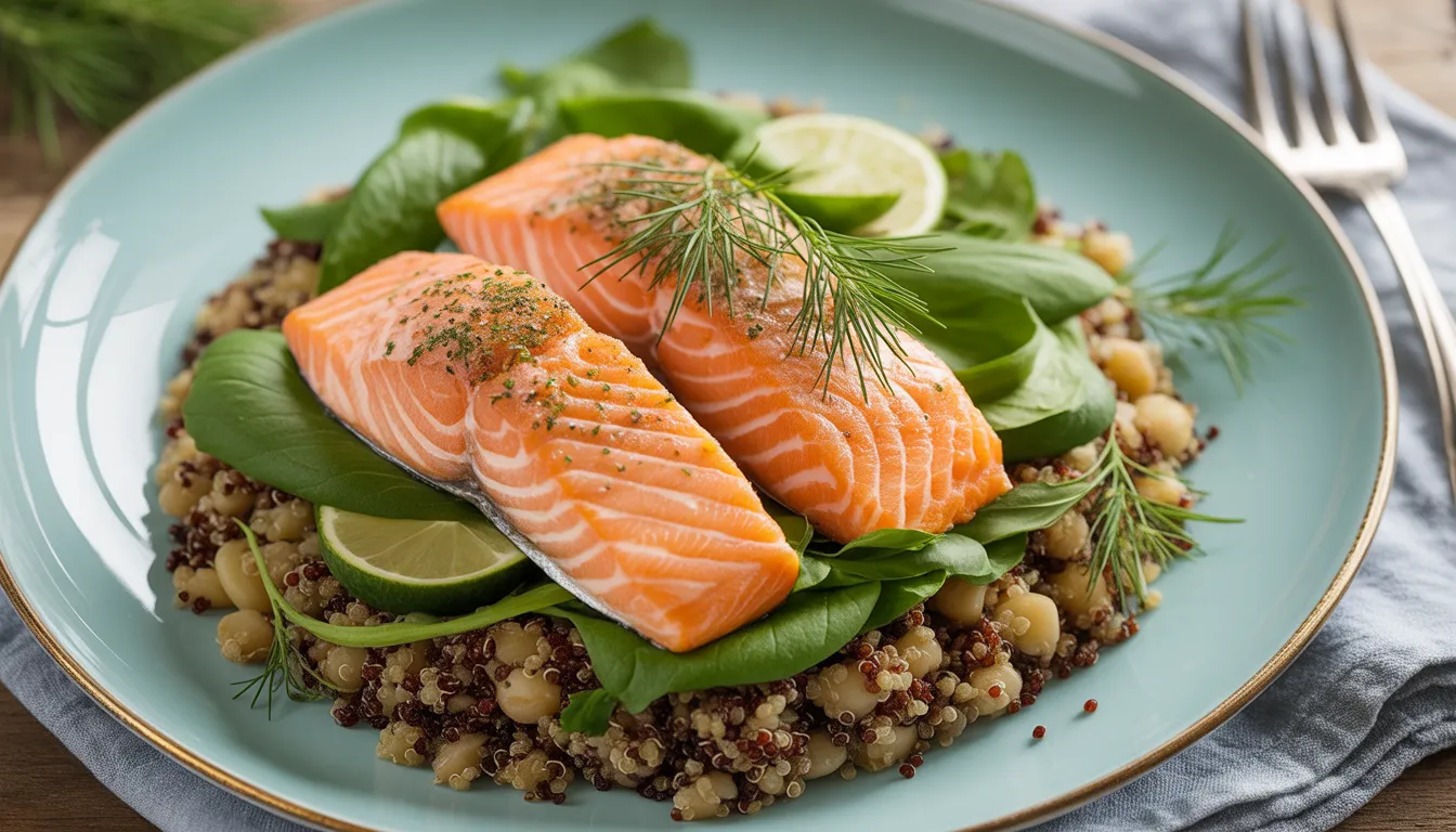 Salmon and quinoa dog food